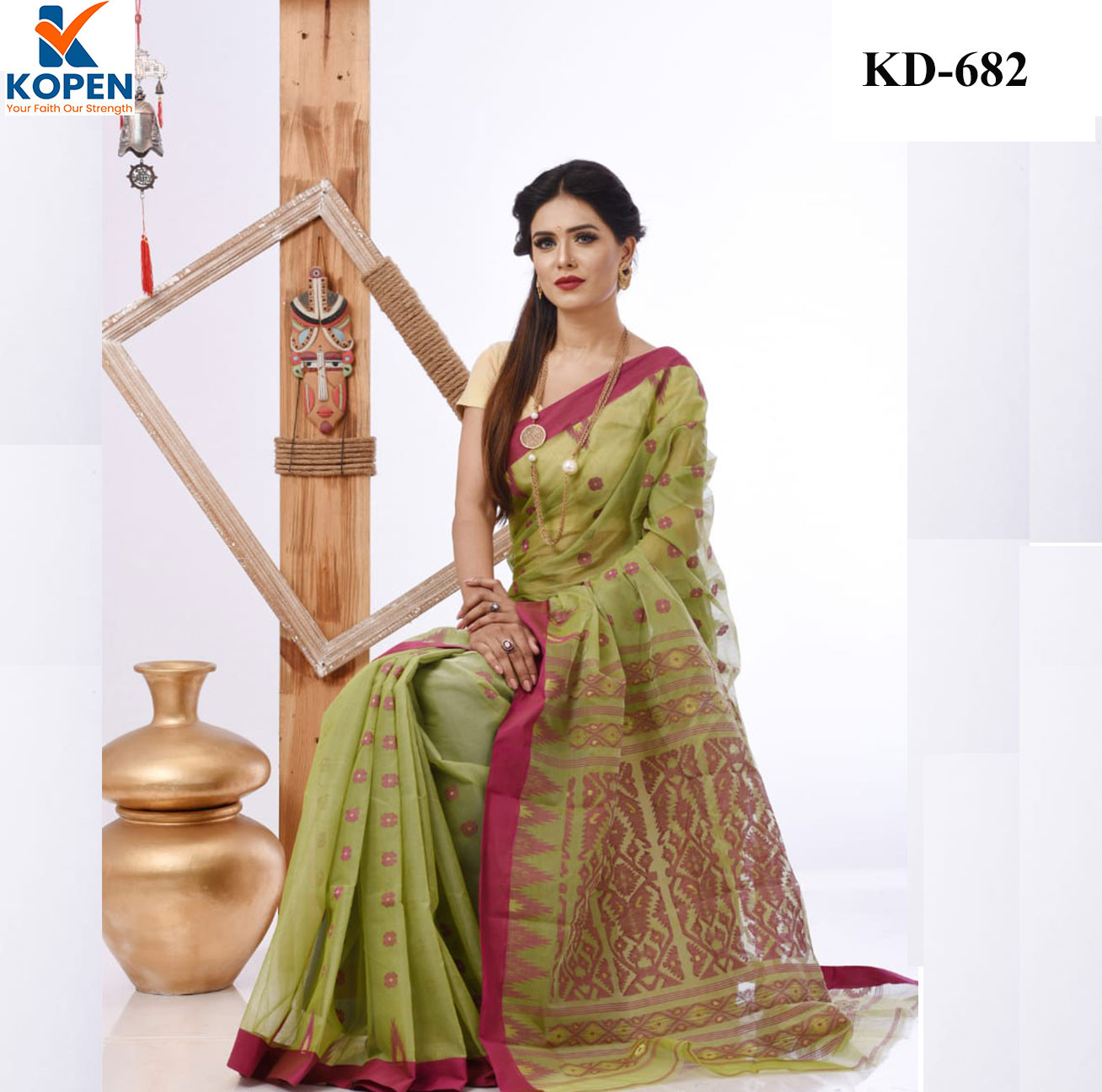Half Silk Saree - KD682