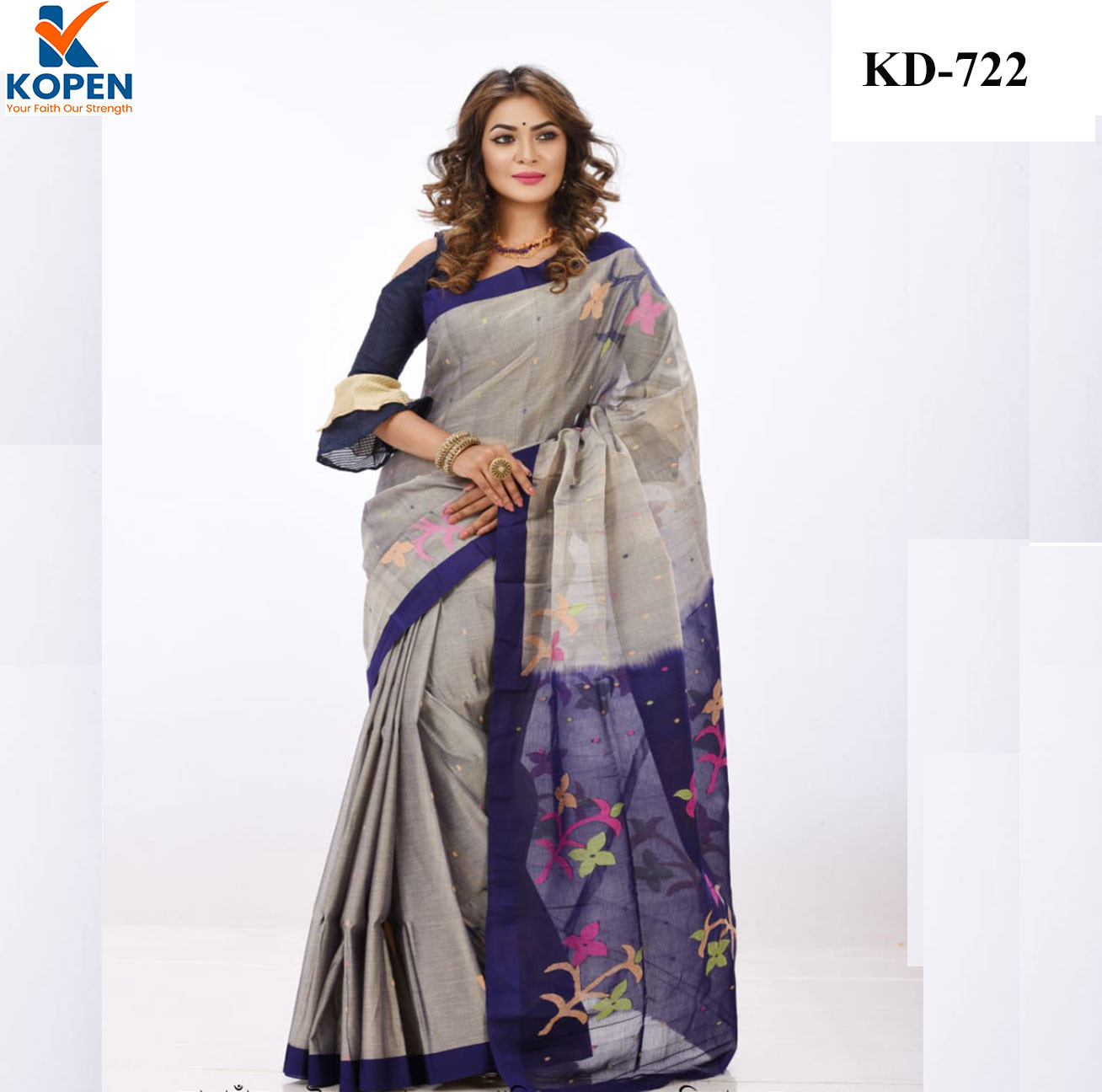 Gas Cotton Saree - KD722