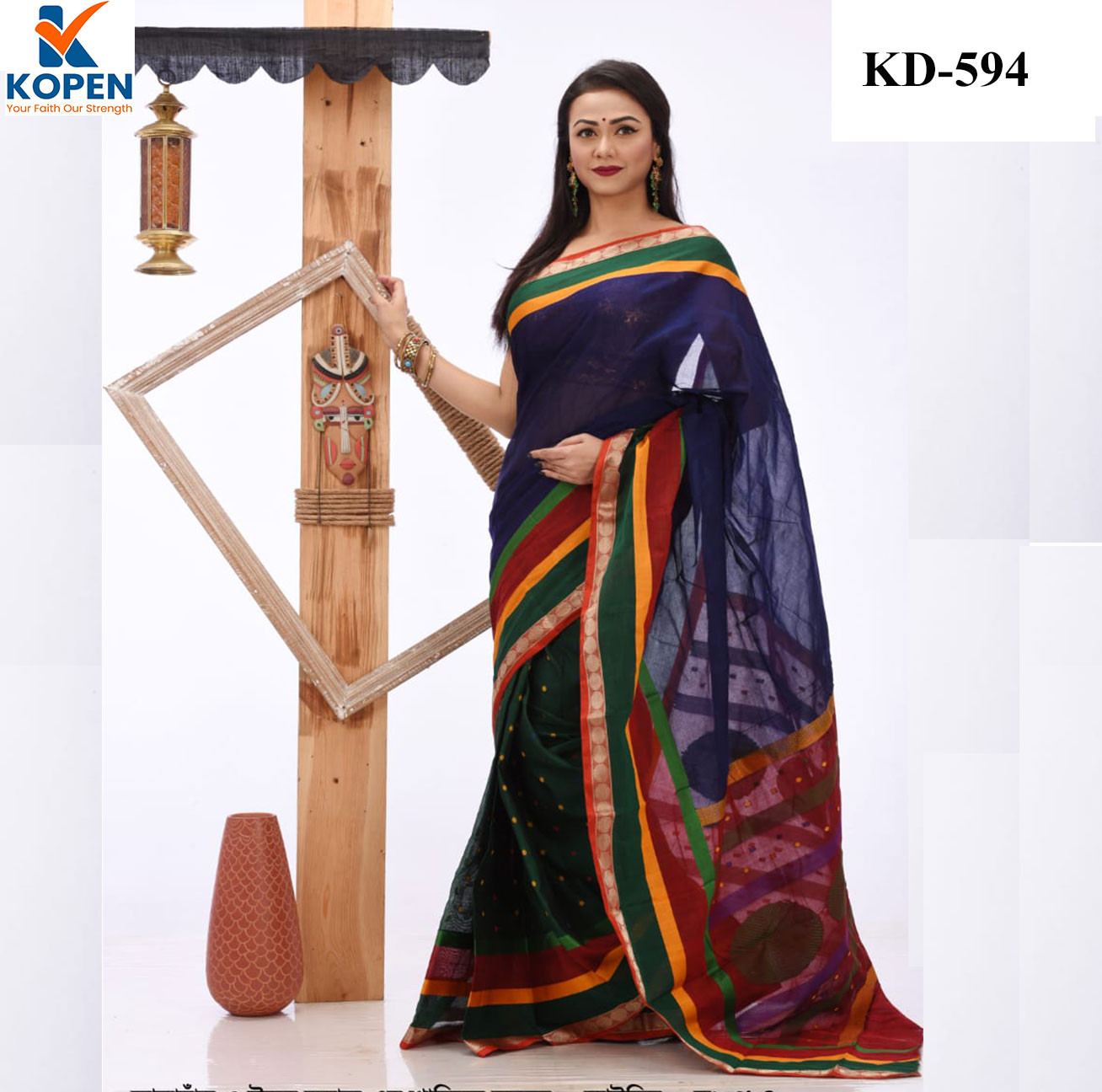 Gas Cotton Saree - KD538